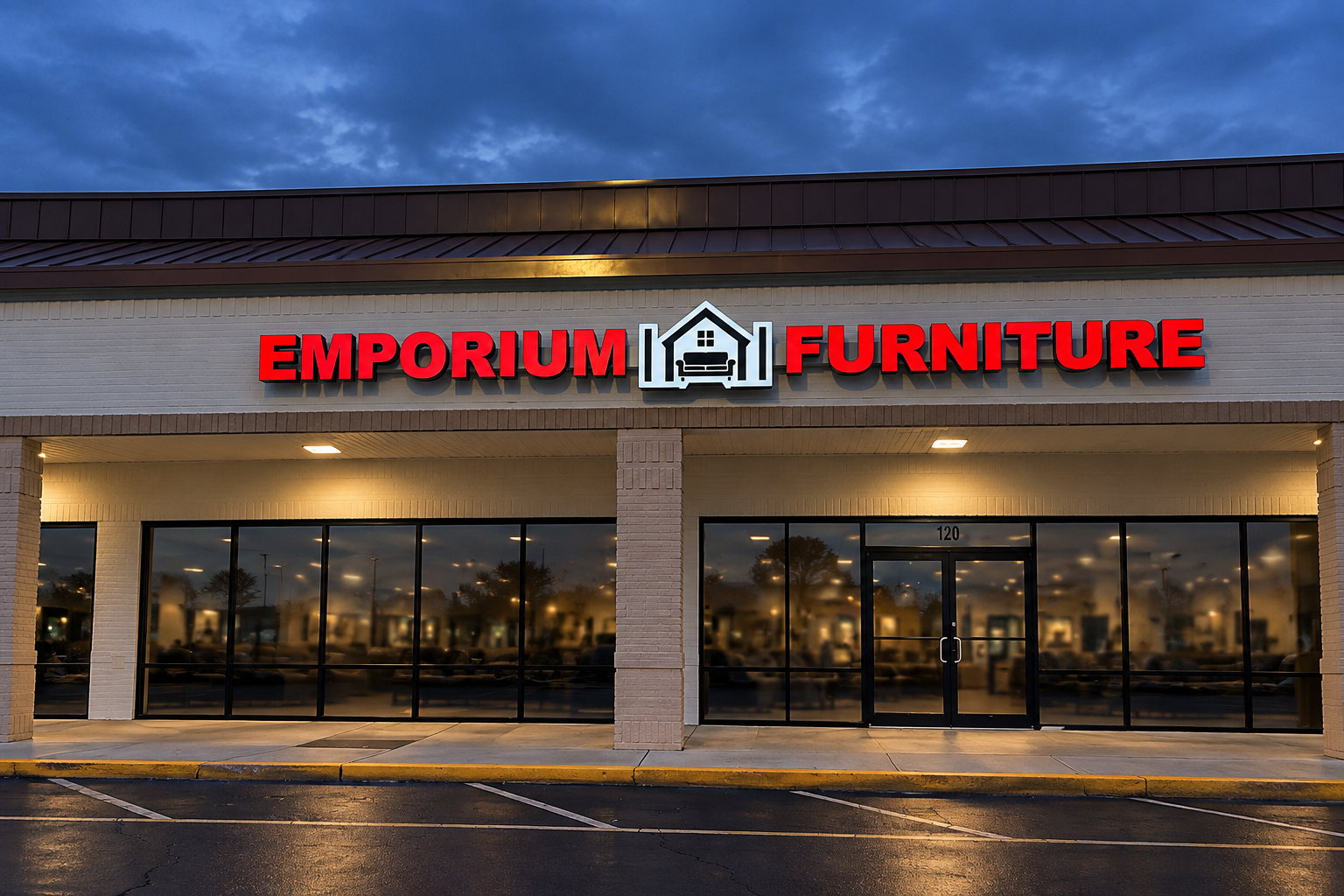 Emporium Furniture storefront in Lawrenceville, Georgia